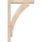 Ekena Millwork Thorton Block Smooth Bracket w/ Offset Brace, Douglas Fir, 3 1/2"W x 14"D x 22"H BKT0402X14X22THR05SDF - alternate 3